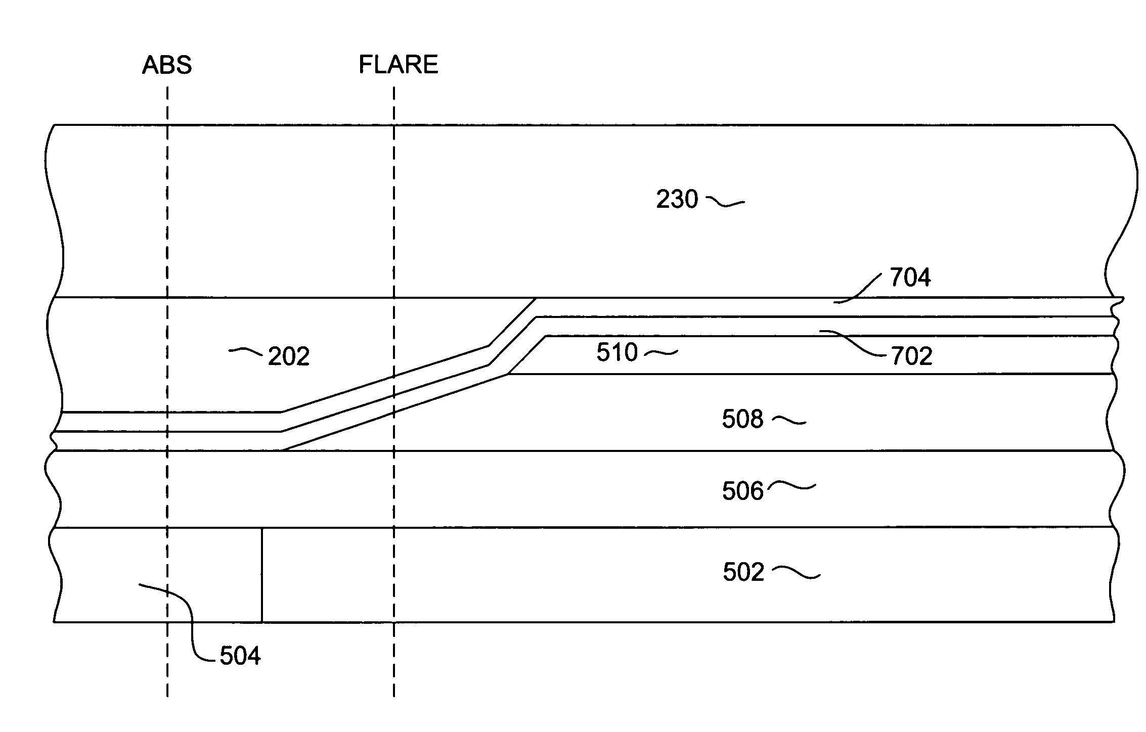 Perpendicular magnetic recording head with flare and taper configurations