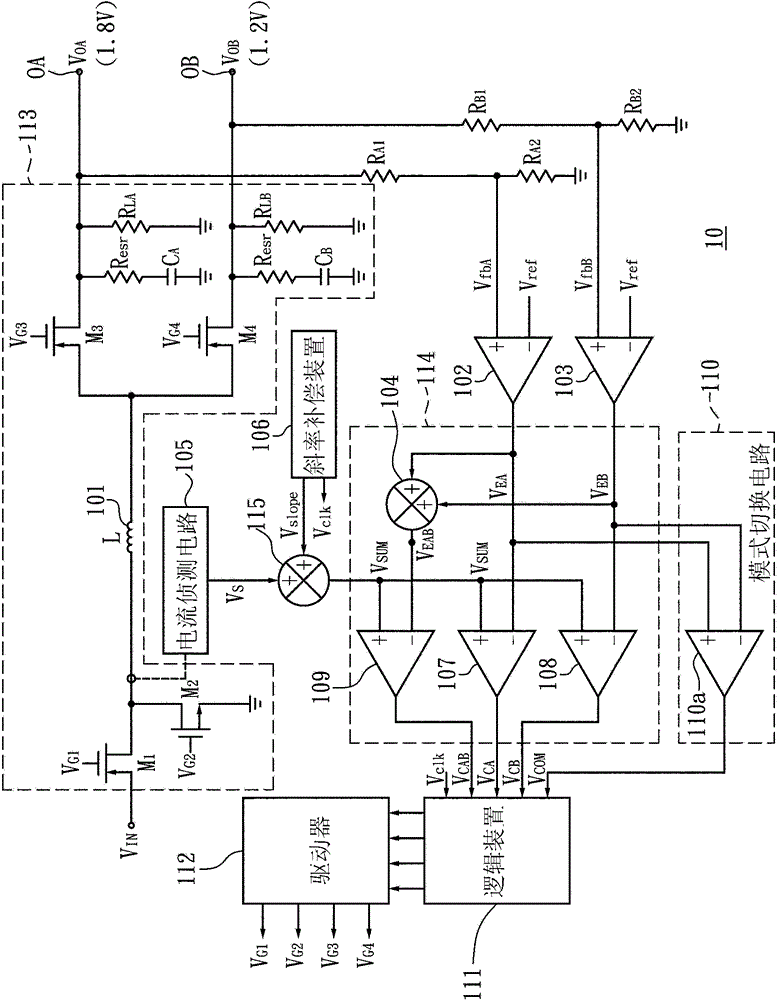 Single-inductance double-output power converter and driving method thereof