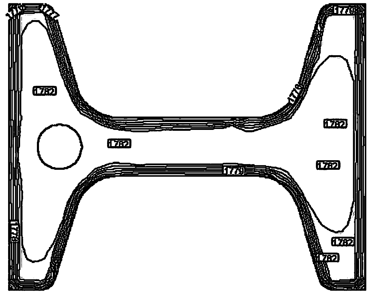 A method for distributing mold slag in a single-point unbalanced casting special-shaped billet mold