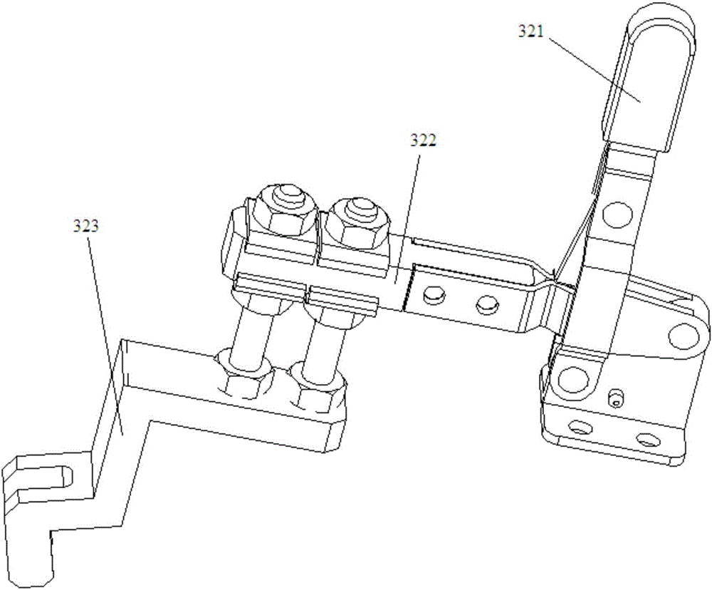 Automobile water collecting tank reinforcing plate checking fixture