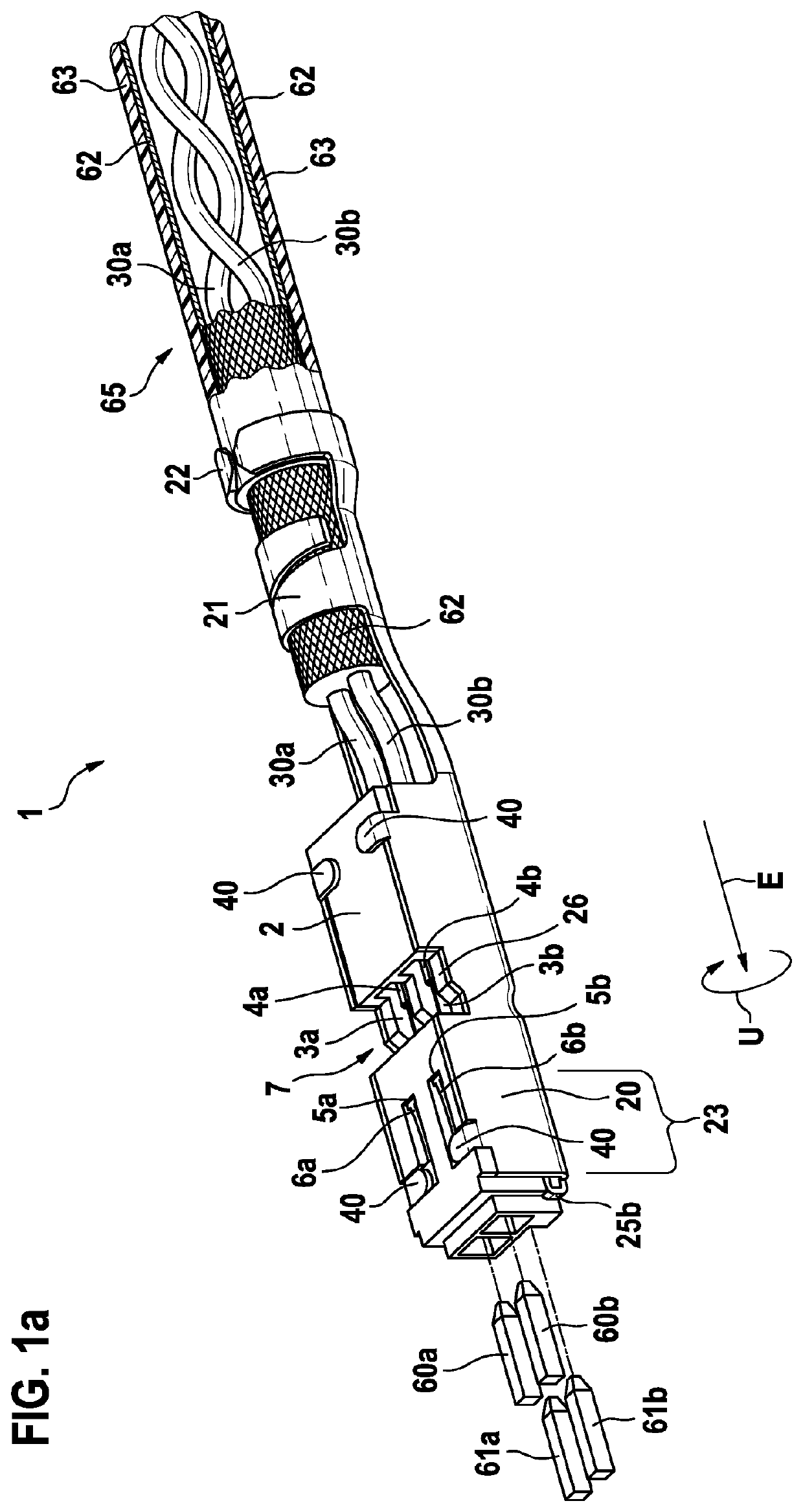 Ethernet plug connector for a motor vehicle  and plug connector assembly including an ethernet plug connector