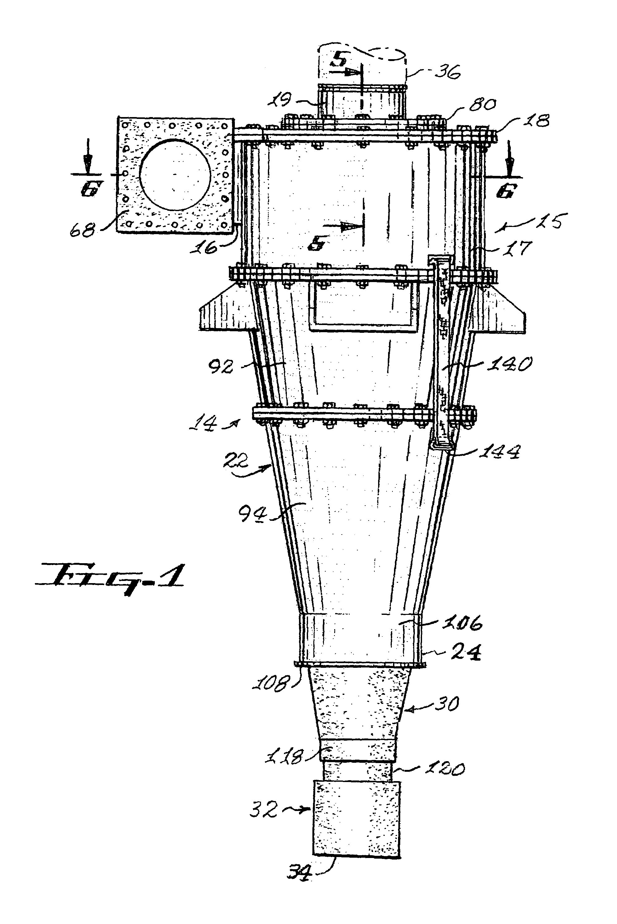 Cyclone with in-situ replaceable liner system and method for accomplishing same