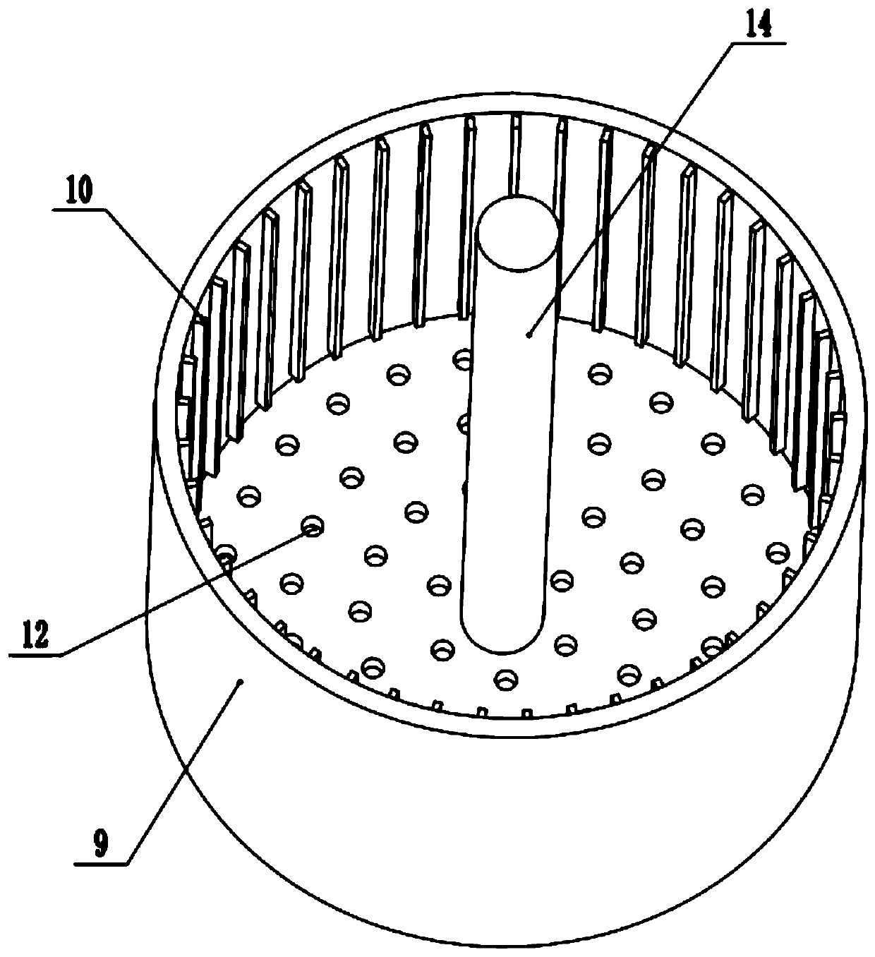 Granulating device for cold and heat shrinking material of insulation joint