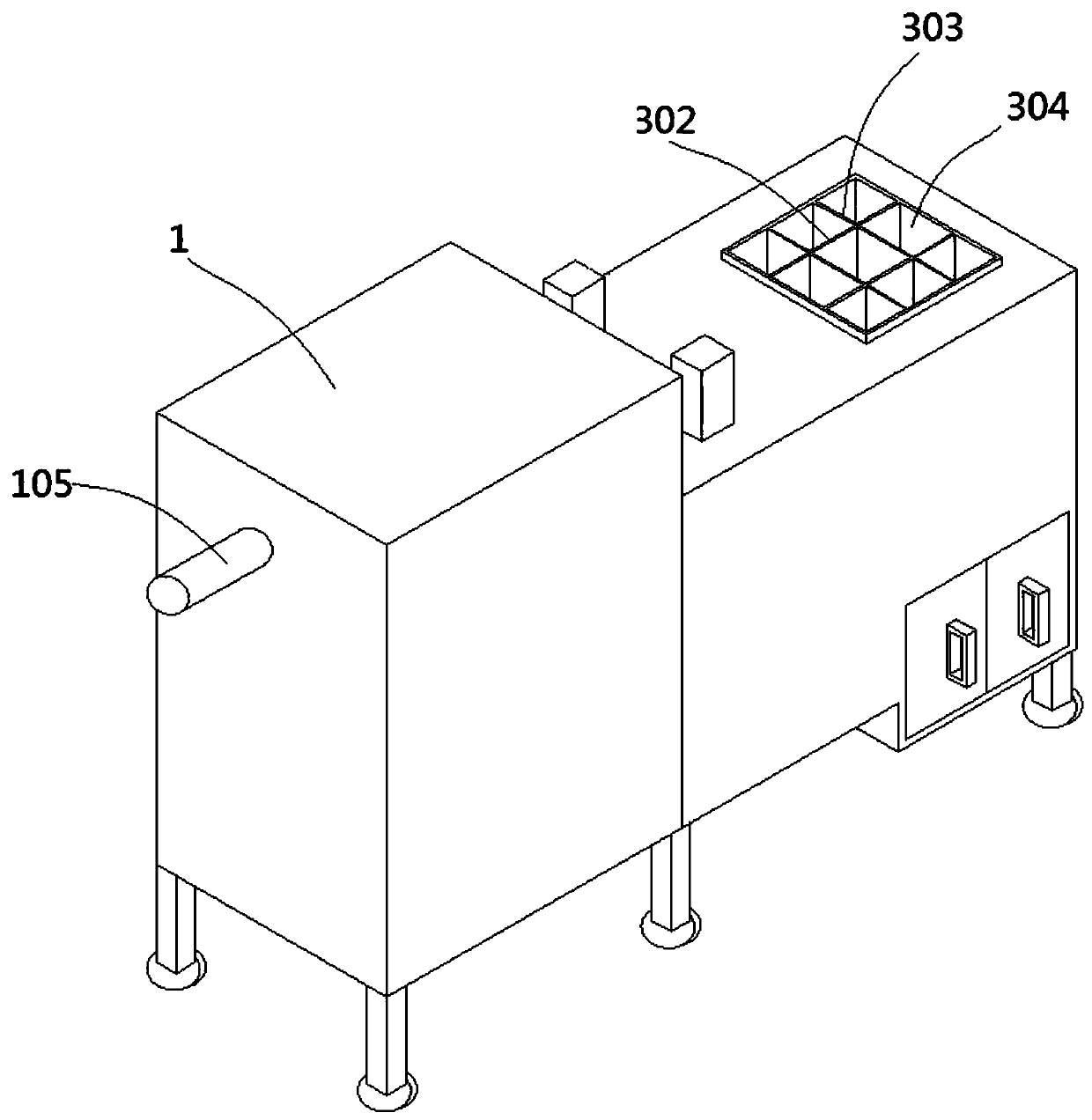 Medical instrument cleaning device with storage function