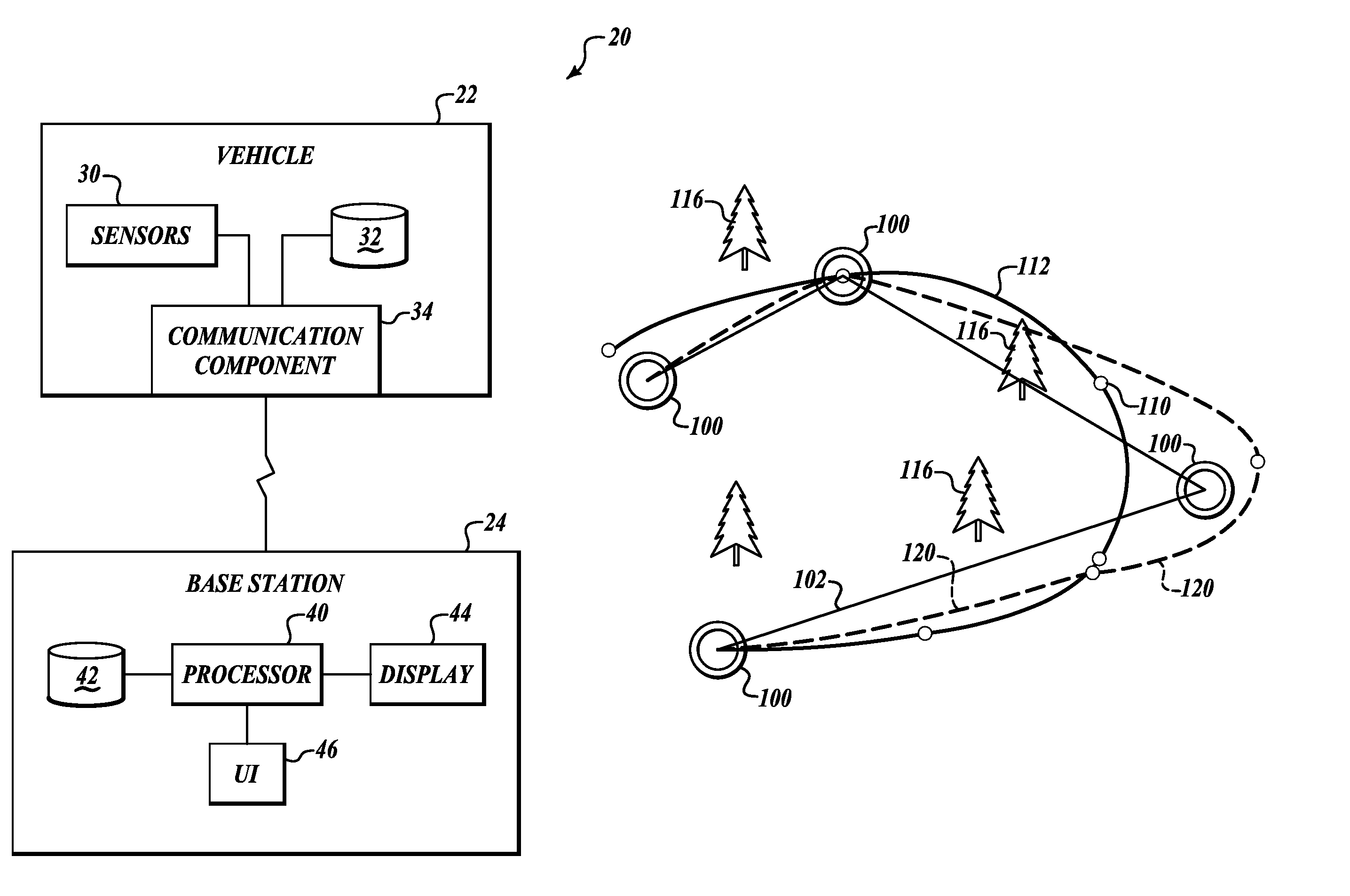 Vehicle trajectory visualization system