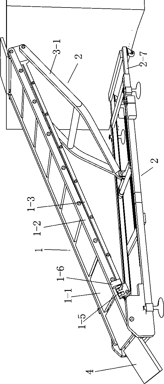Emergency flattened folding ladder