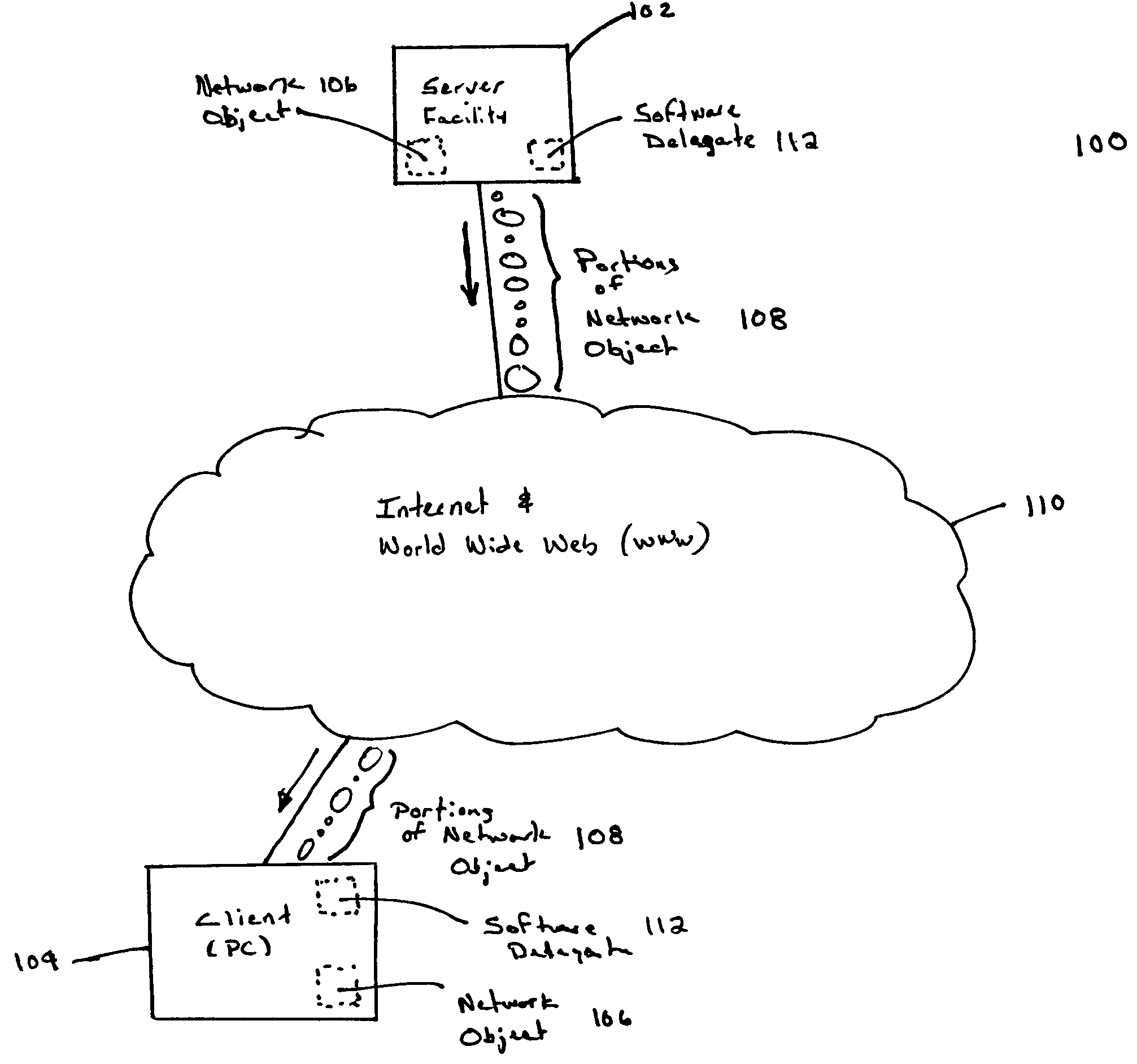 System and method for downloading portions of a remotely located network object to produce a completely downloaded local copy of the network object