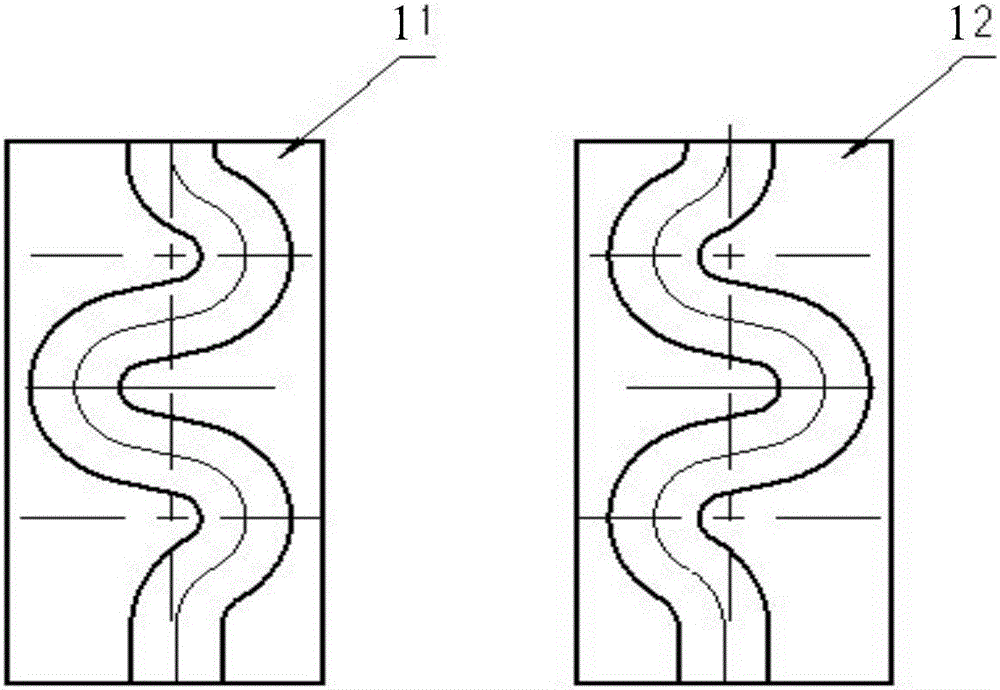 One-time forming method for S-shaped pouring gate of large-sized shell casting