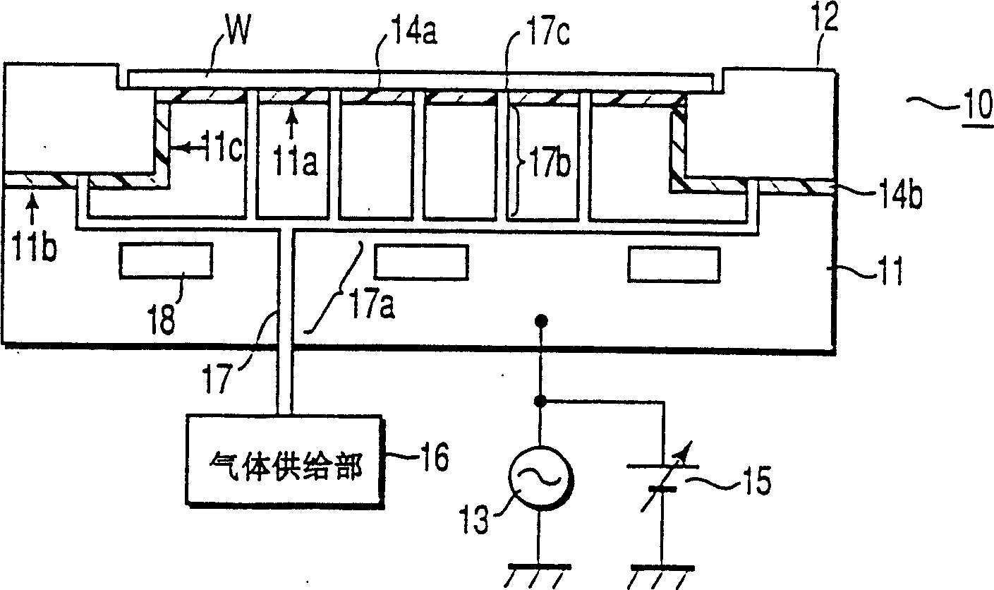 Holding device for treated body