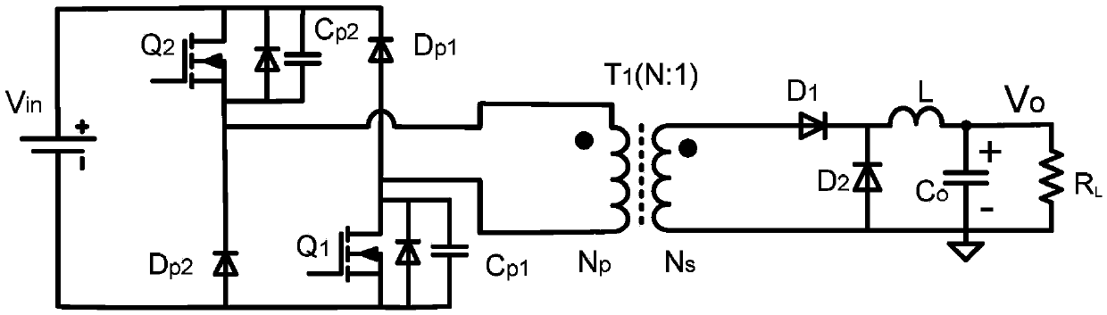 Isolated soft switching dual-tube forward resonant dc/dc circuit