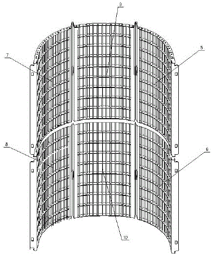 Concave plate screen of combine harvester and concave plate screen device