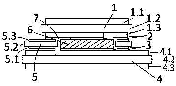 Silicon carbide device packaging structure and manufacturing method based on three-layer dbc substrate