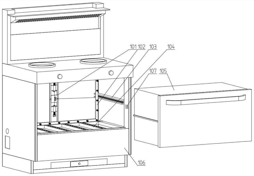 Locking mechanism of integrated cooker module