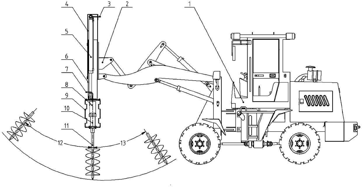 Straight-line directional hole digger