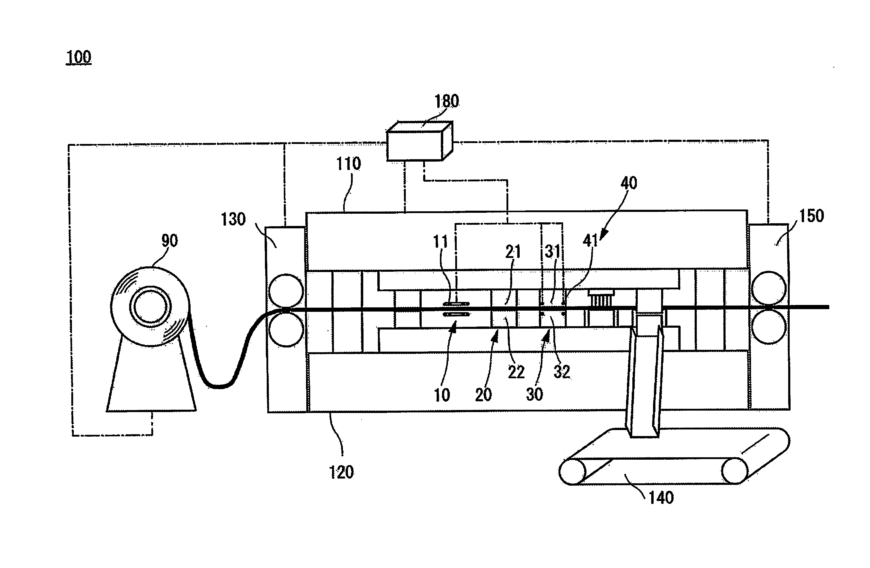 Metal separator molding device and method for molding metal separator ...