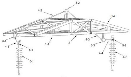 A self-adaptive anti-wind deflection device for suspension insulator strings