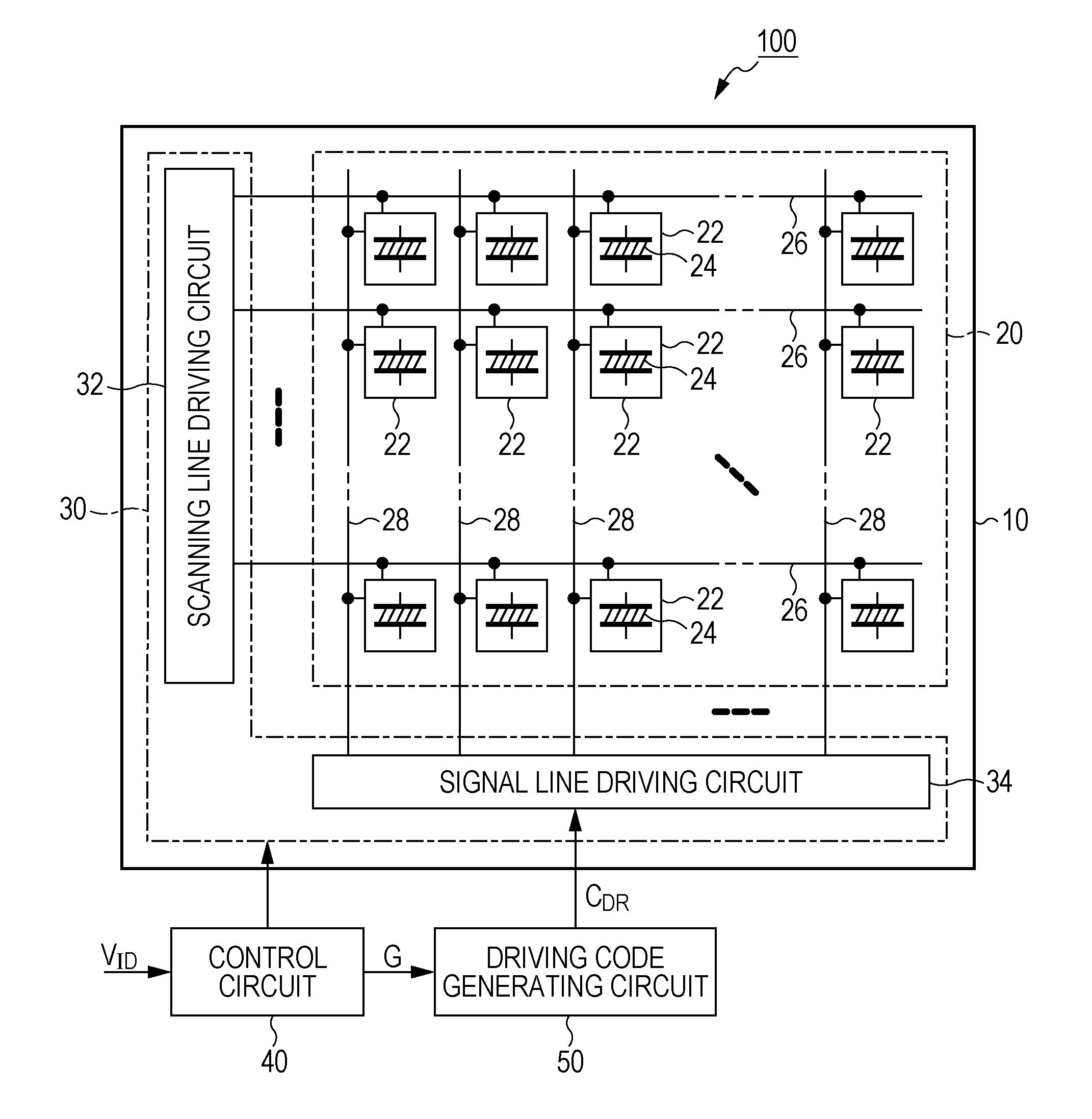 Display device, electronic apparatus and driving code generating circuit