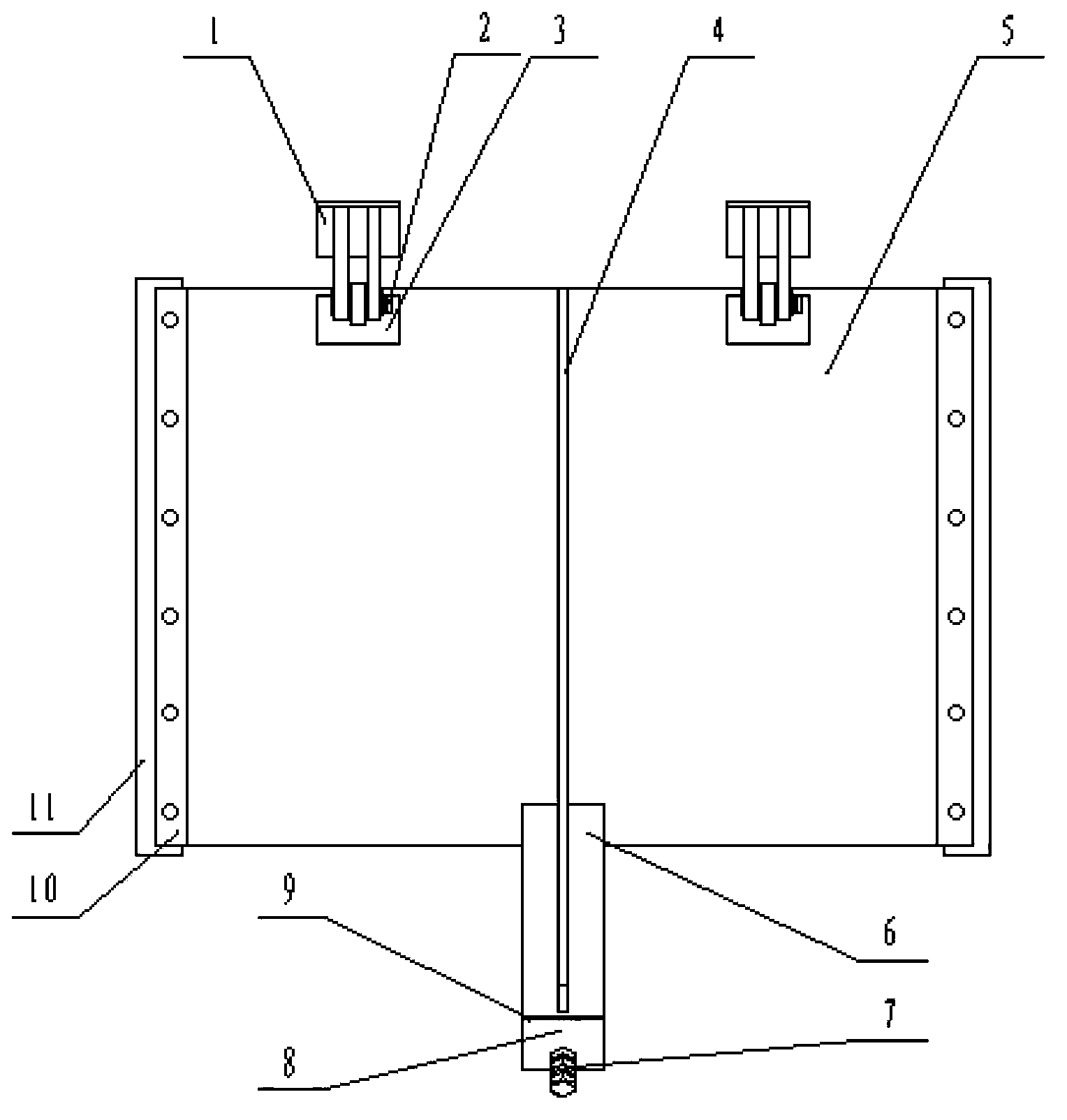 Ditch gap rubber-edge baffle device