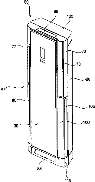 Mounting structure of air filter of cabinet air-conditioning indoor unit