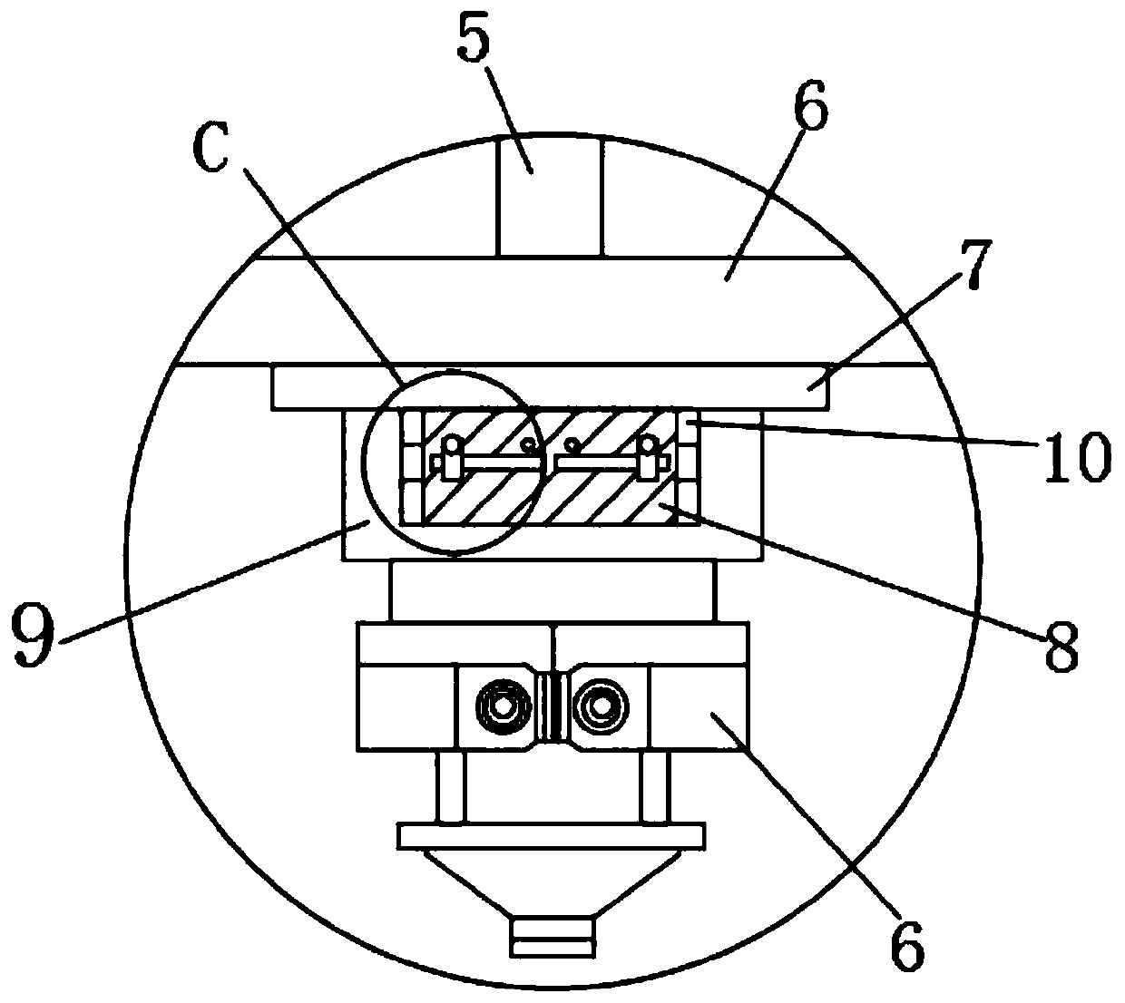 Pressure detection device of high-pressure casting machine