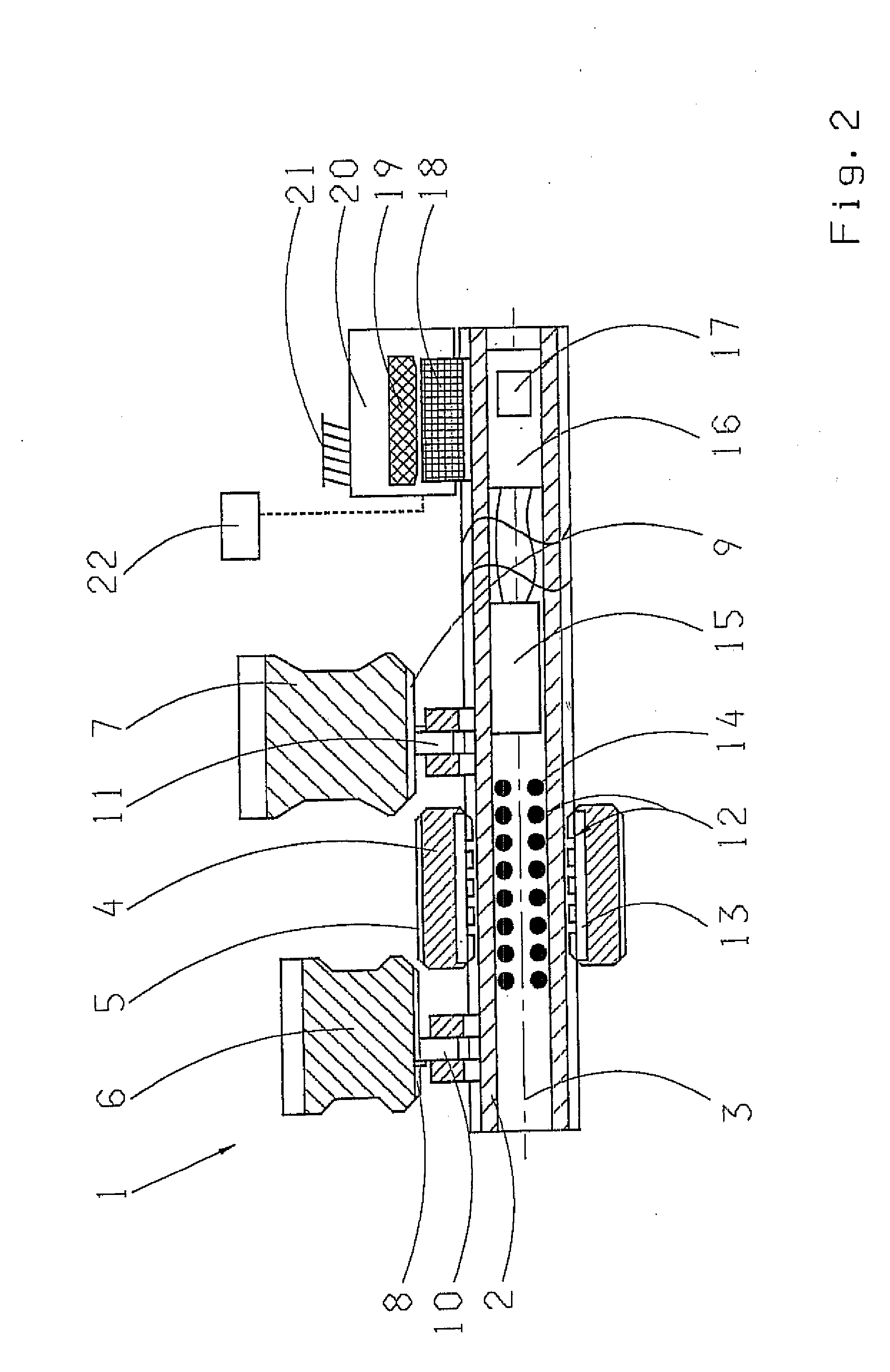 Electromagnetic shifting device comprising a linear motor
