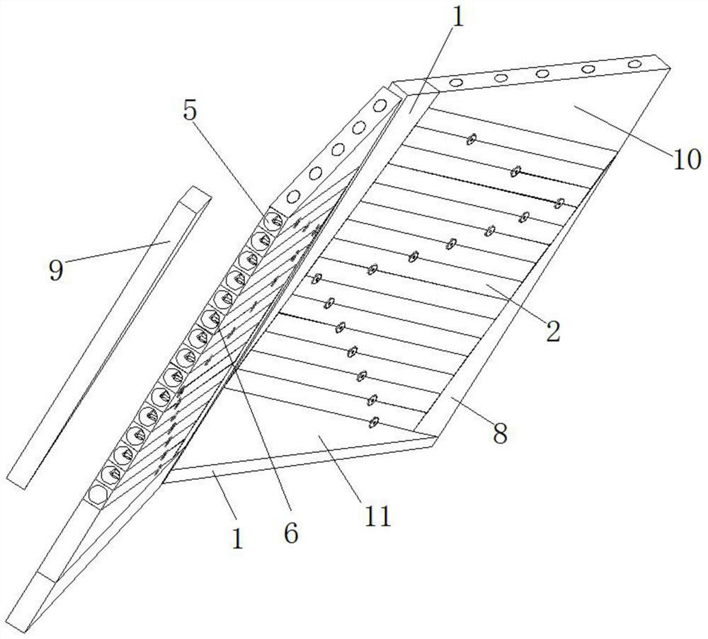 Bending type wallboard building material structure and rapid assembly mode thereof