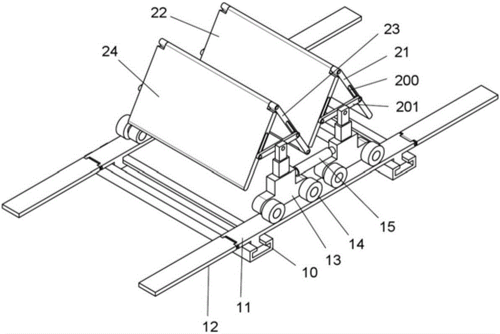Bracket capable of folding and storing photovoltaic panel