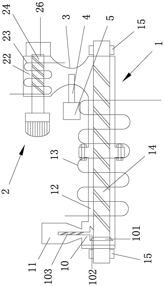 An extruder for the production of chairs