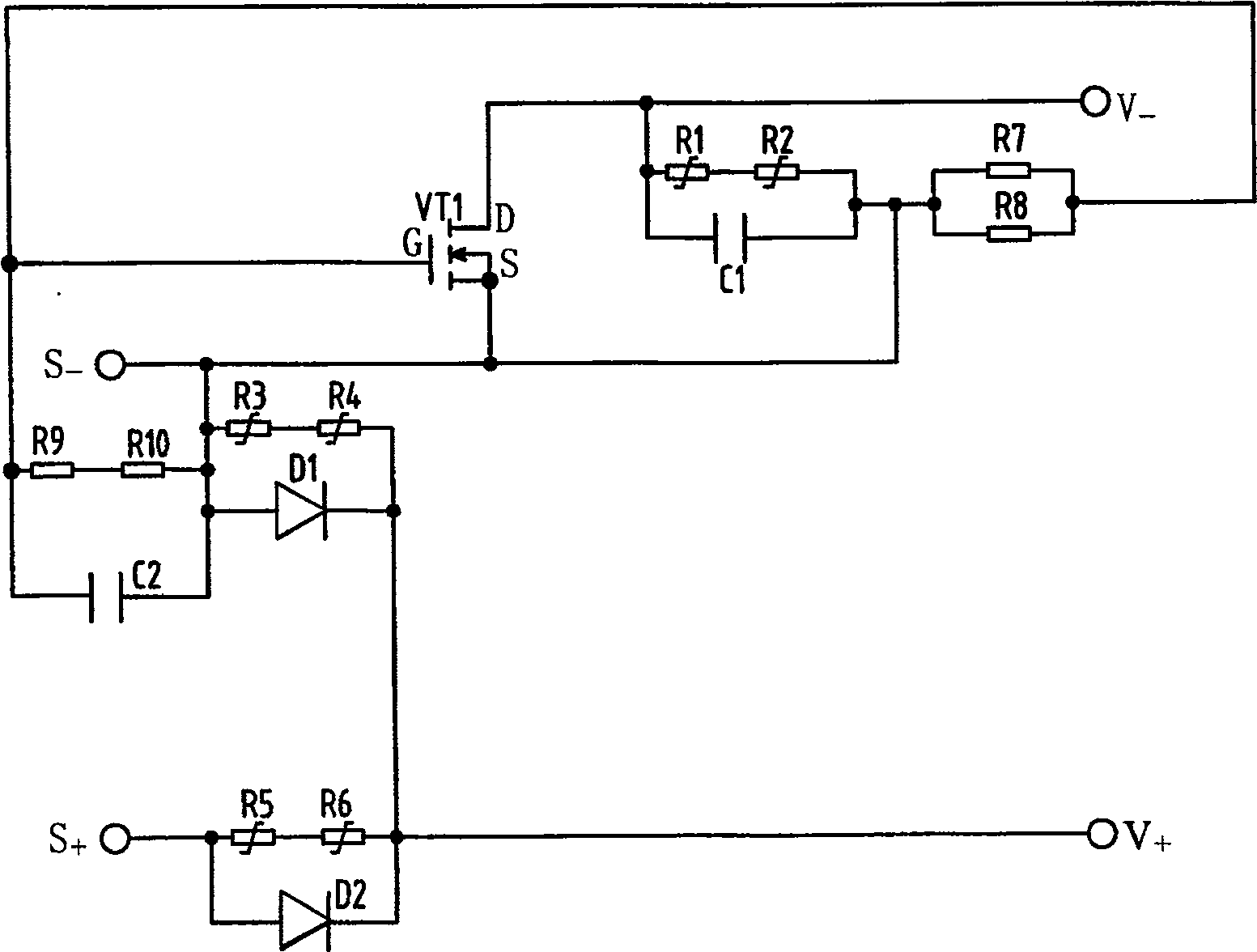 Rectifier with quick disjunction inductive load