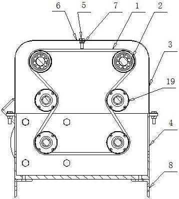 Novel filter cloth cleaning device