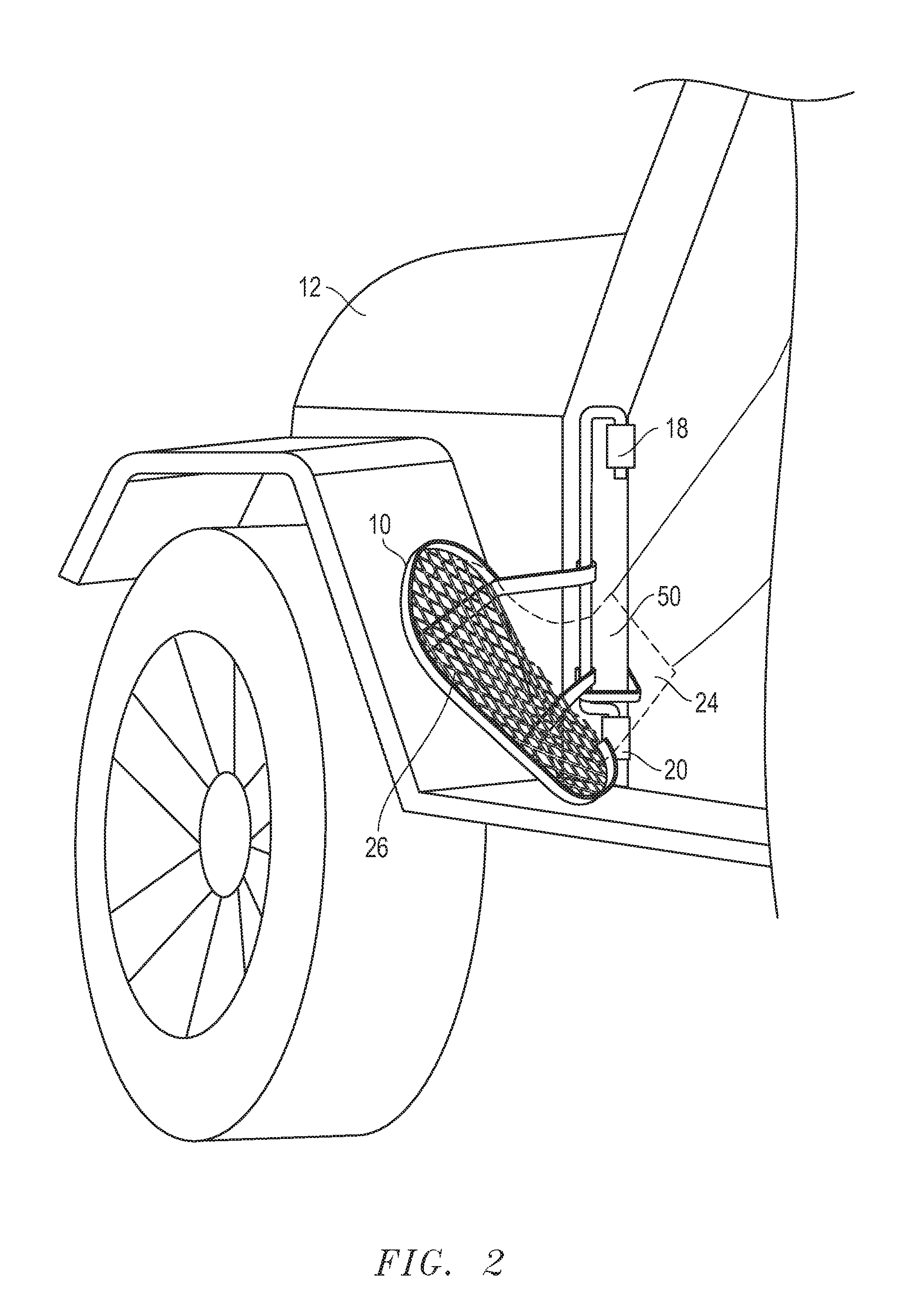 Detachable footrest for a vehicle