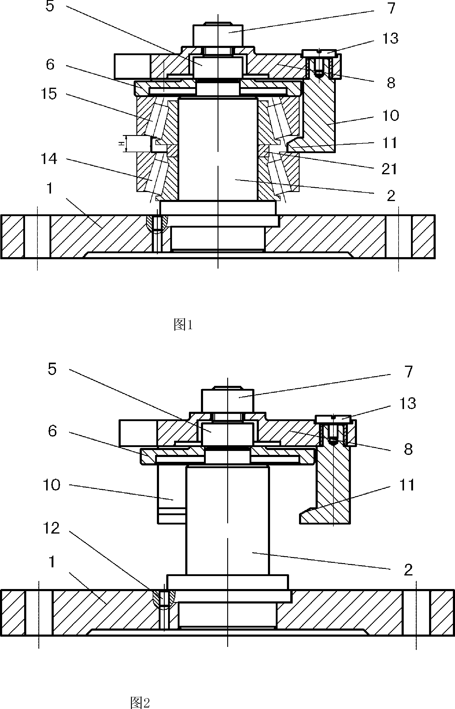 Method for measuring single row conical bearing connection in series matched pair inter space