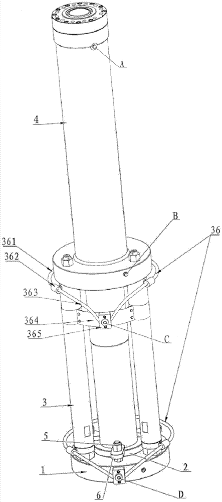 A double hydraulic operation window with adjustable working space