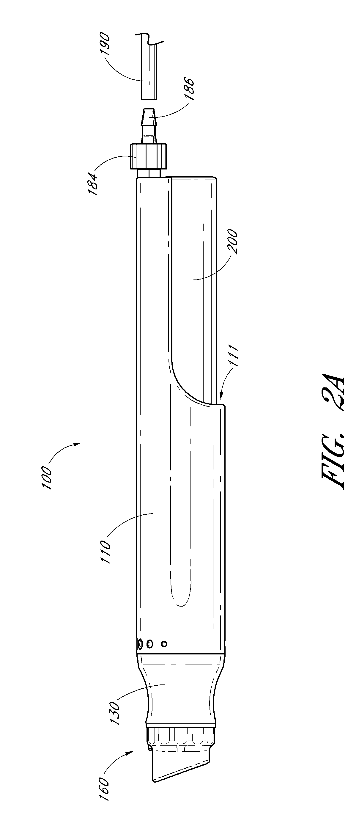 Devices for treating skin using treatment materials located along a tip