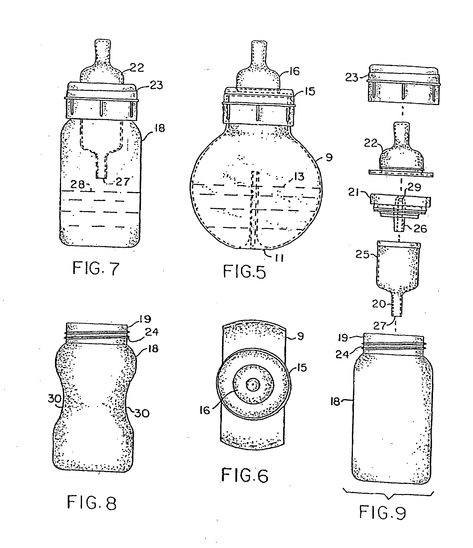 Bottle design with multiple seals