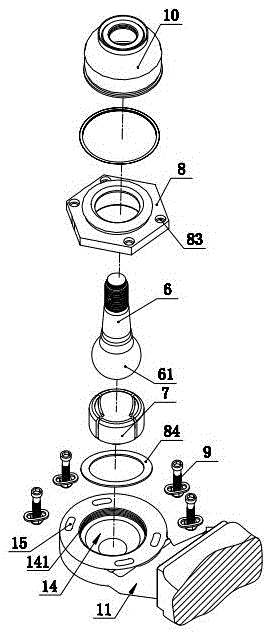 Detachable automotive suspension control arm