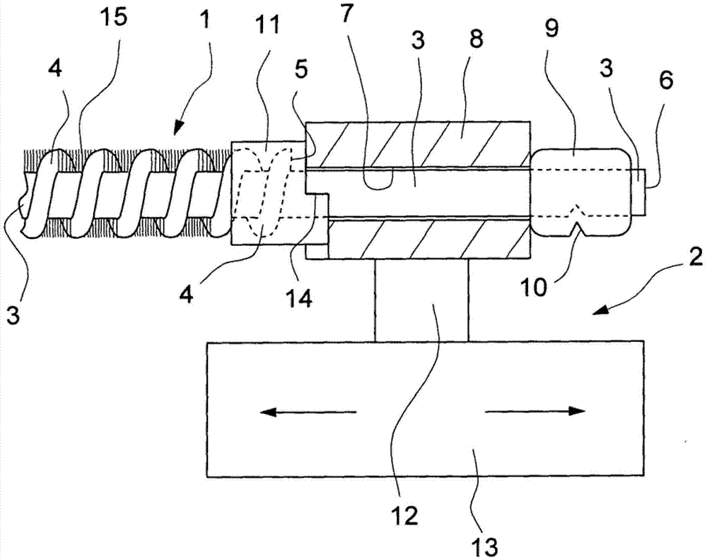 Pitched cable having a flexible core around which a coil is wrapped