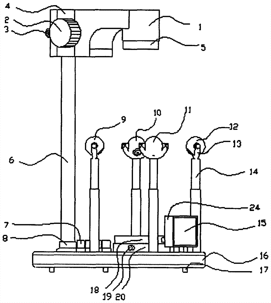 A detection device for surface defects of curved workpieces