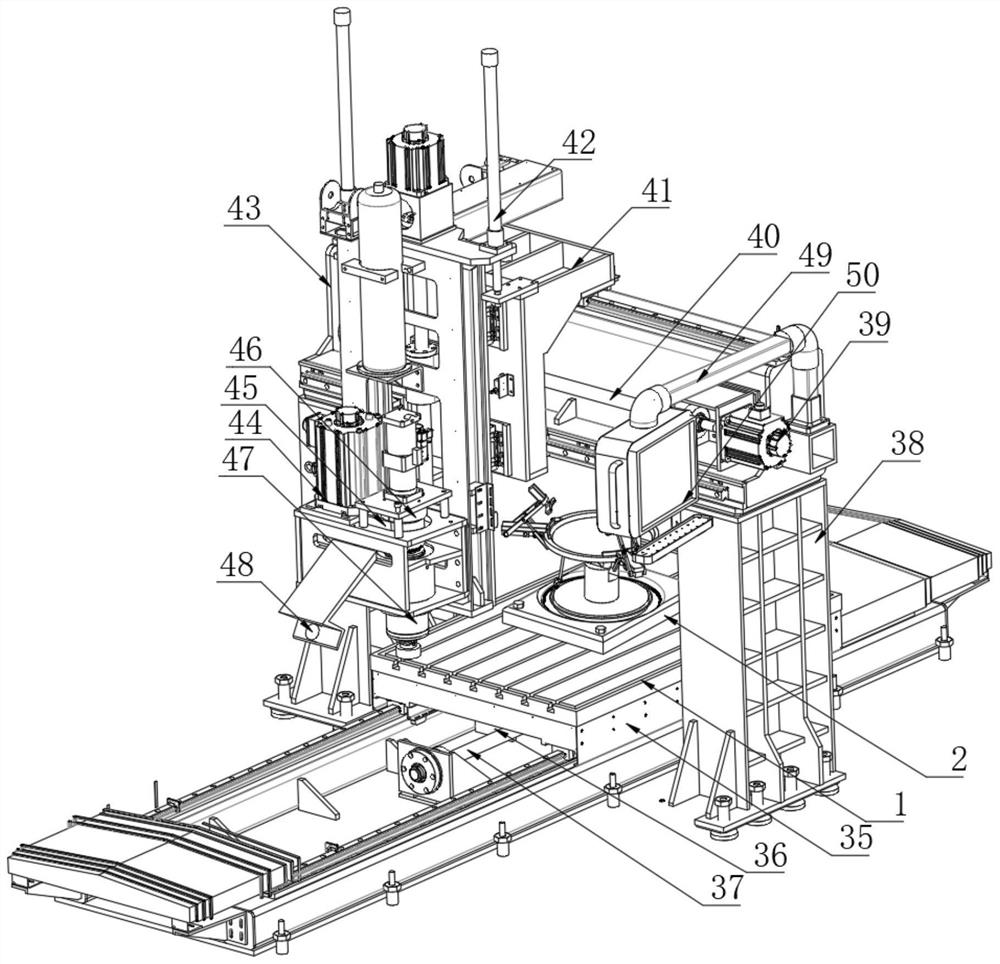 General machining process and device for center hole of engine blade