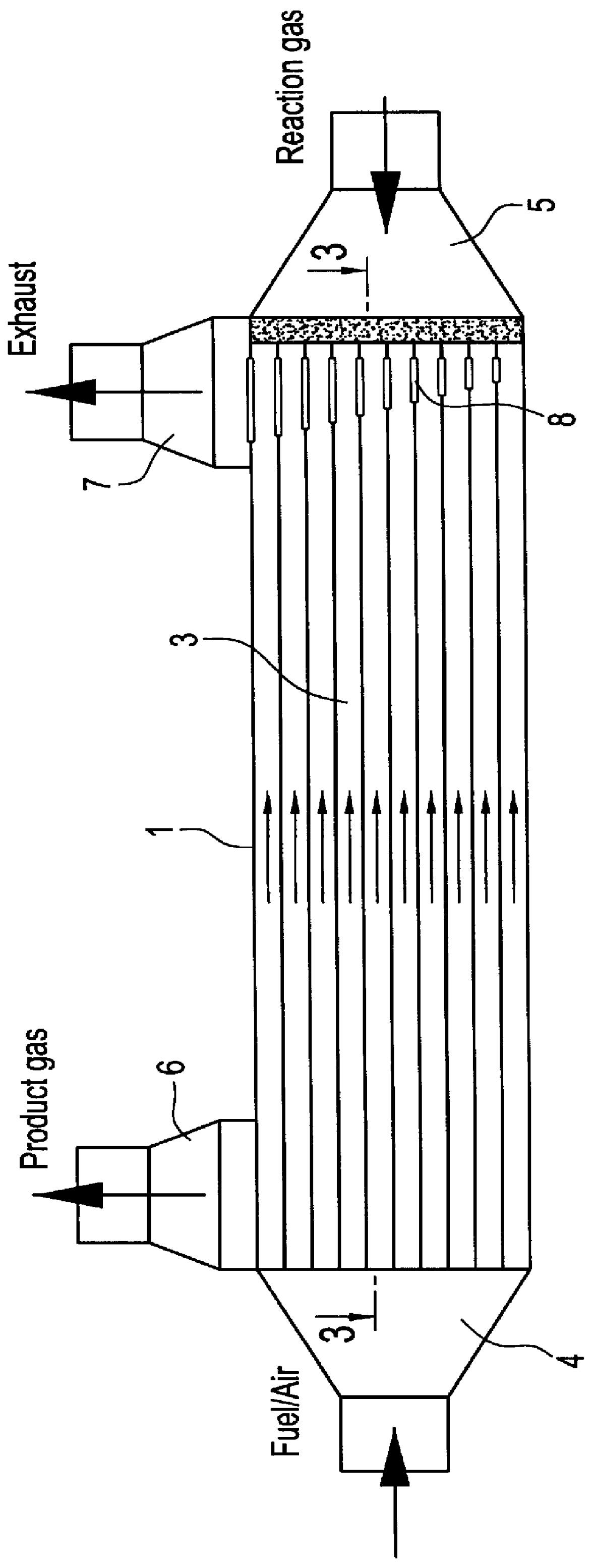 Reactor for performing endothermic catalytic reactions