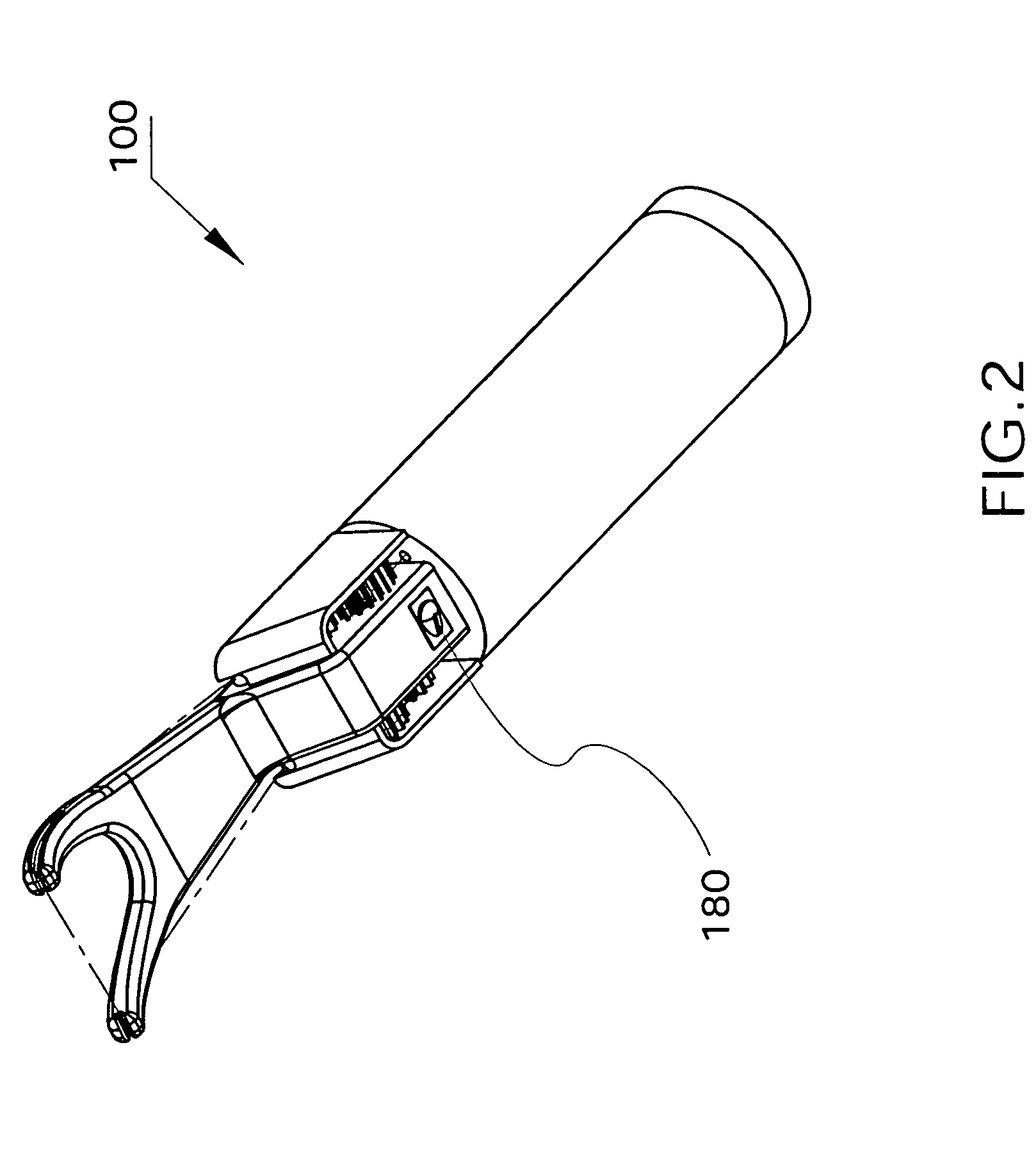 Flossing device with internal floss feed