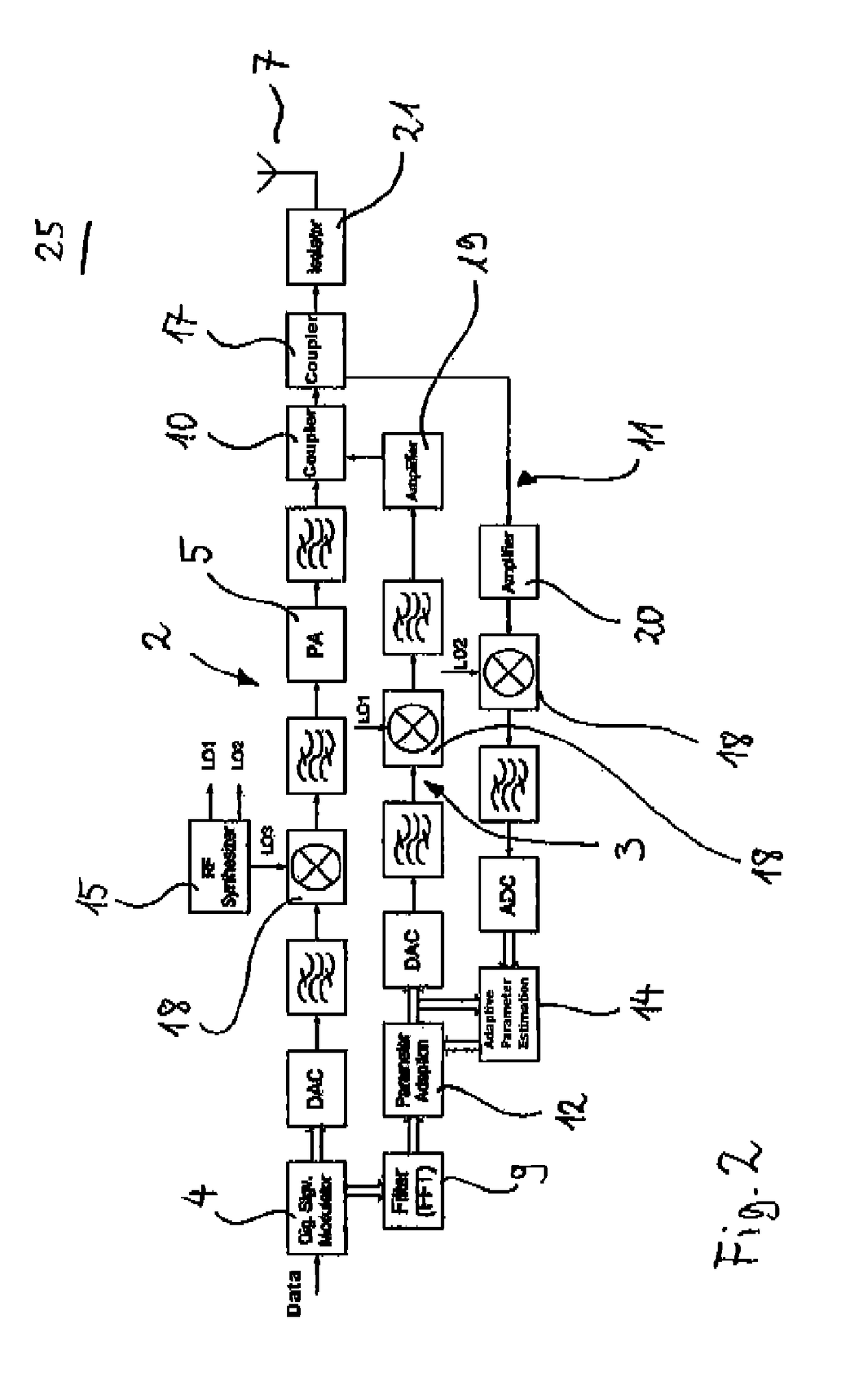 Device and method for transmitting data