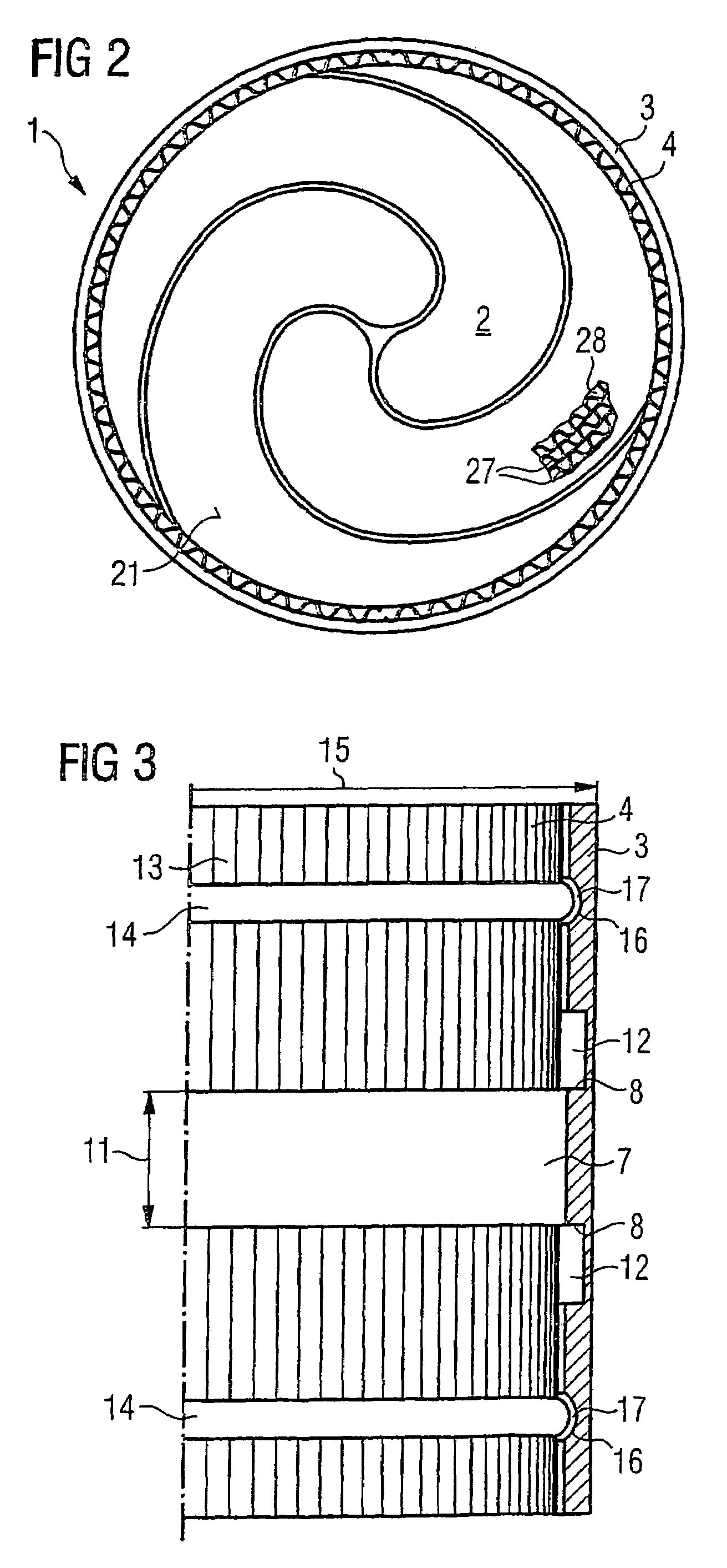 Catalyst carrier body with corrugated casing and process for producing the same