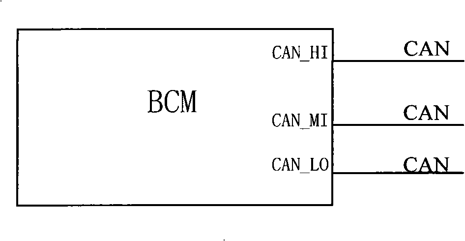 Car body control module with CAN diagnosis