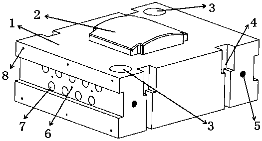 Special-shaped deep-cavity complex structure bracket hot extrusion forming mold and forming method