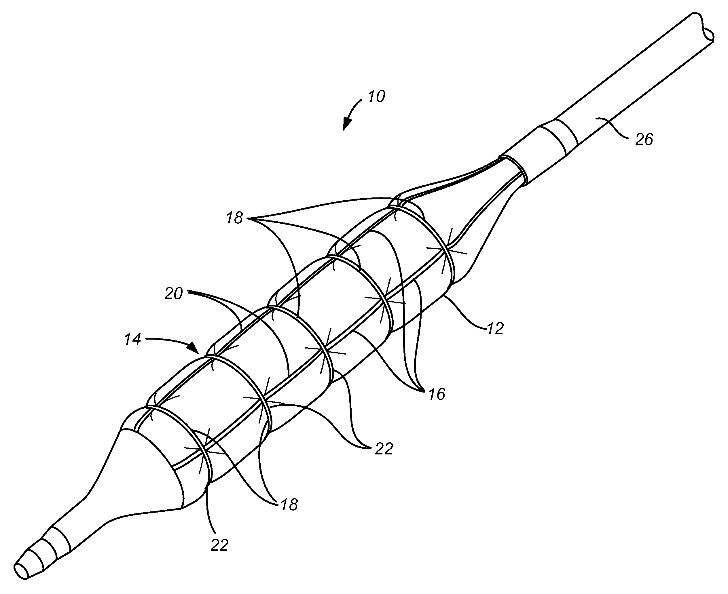 Device and method for compartmental vessel treatment