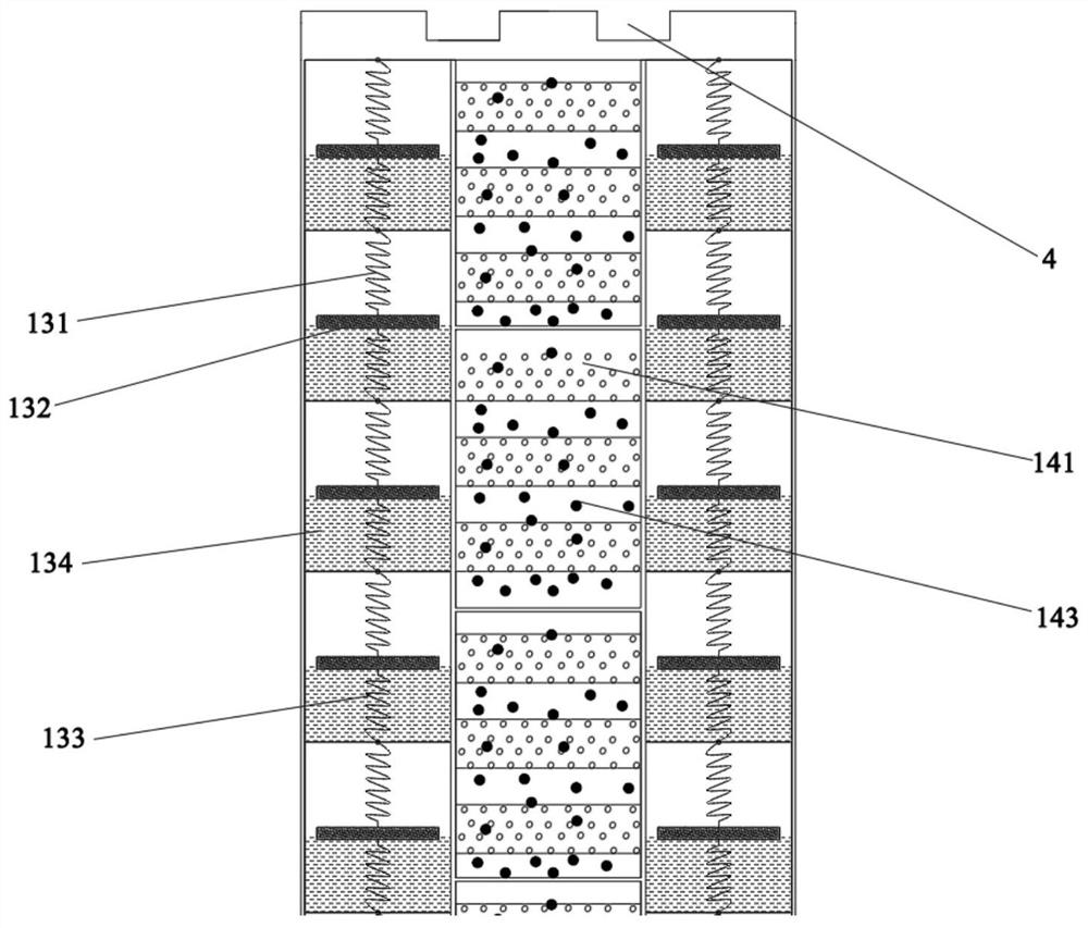 A prefabricated assembly type vibration isolation and energy dissipation barrier