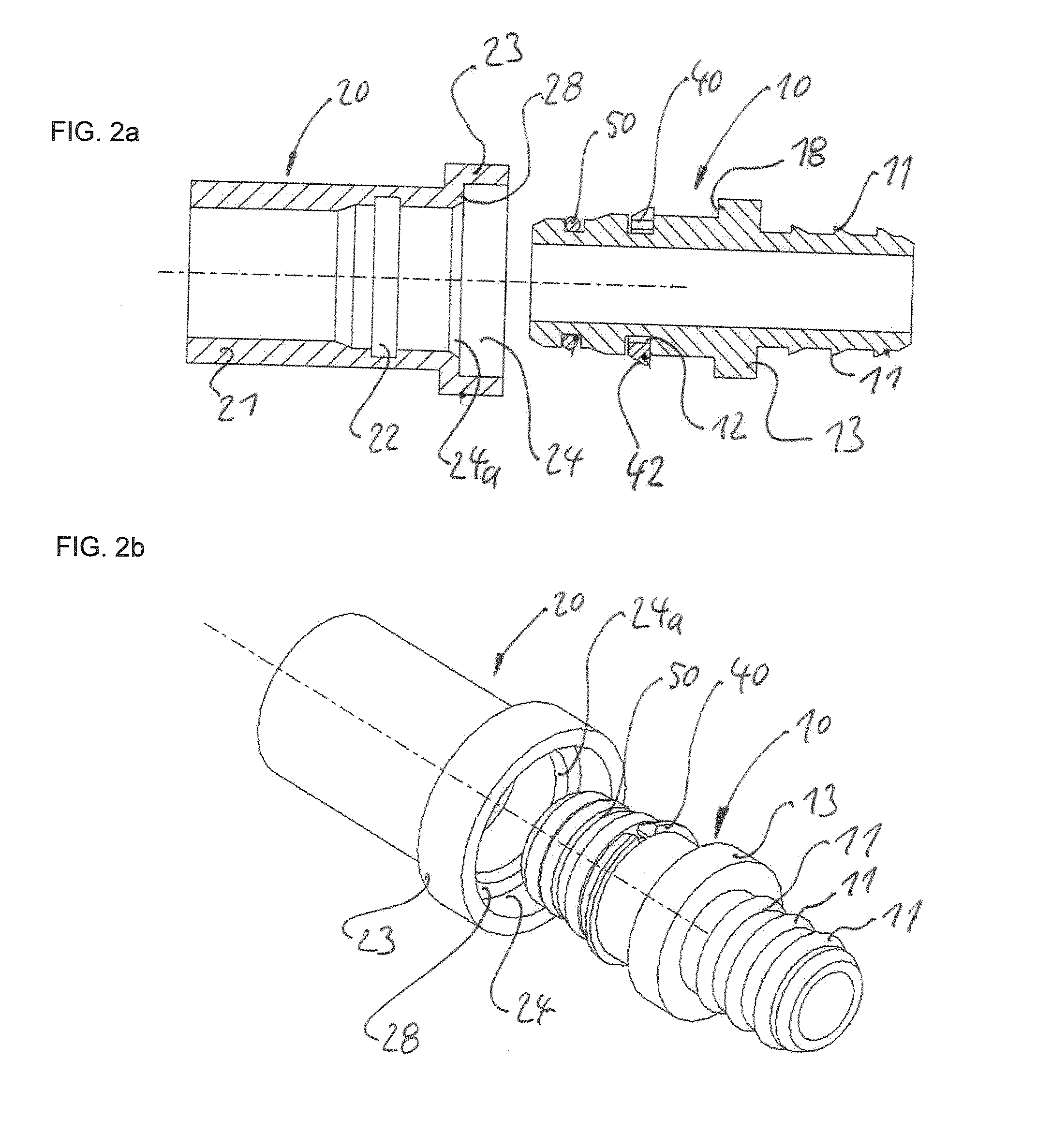 Crankcase ventilation for an internal combustion engine, tank ventilation conduit and connection system therefor