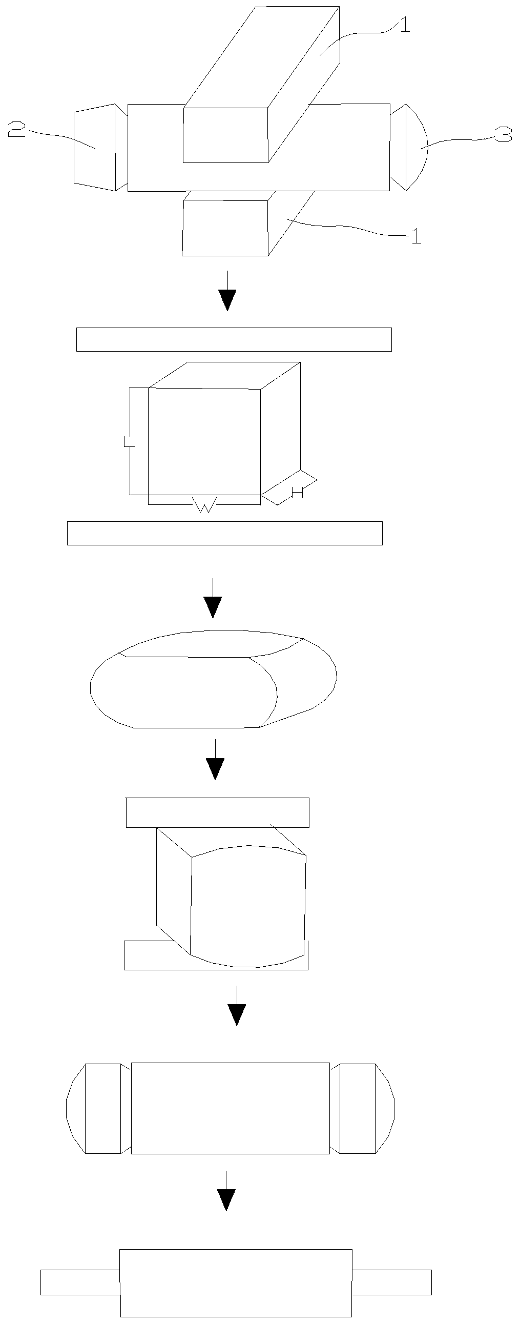 Forging method of roller