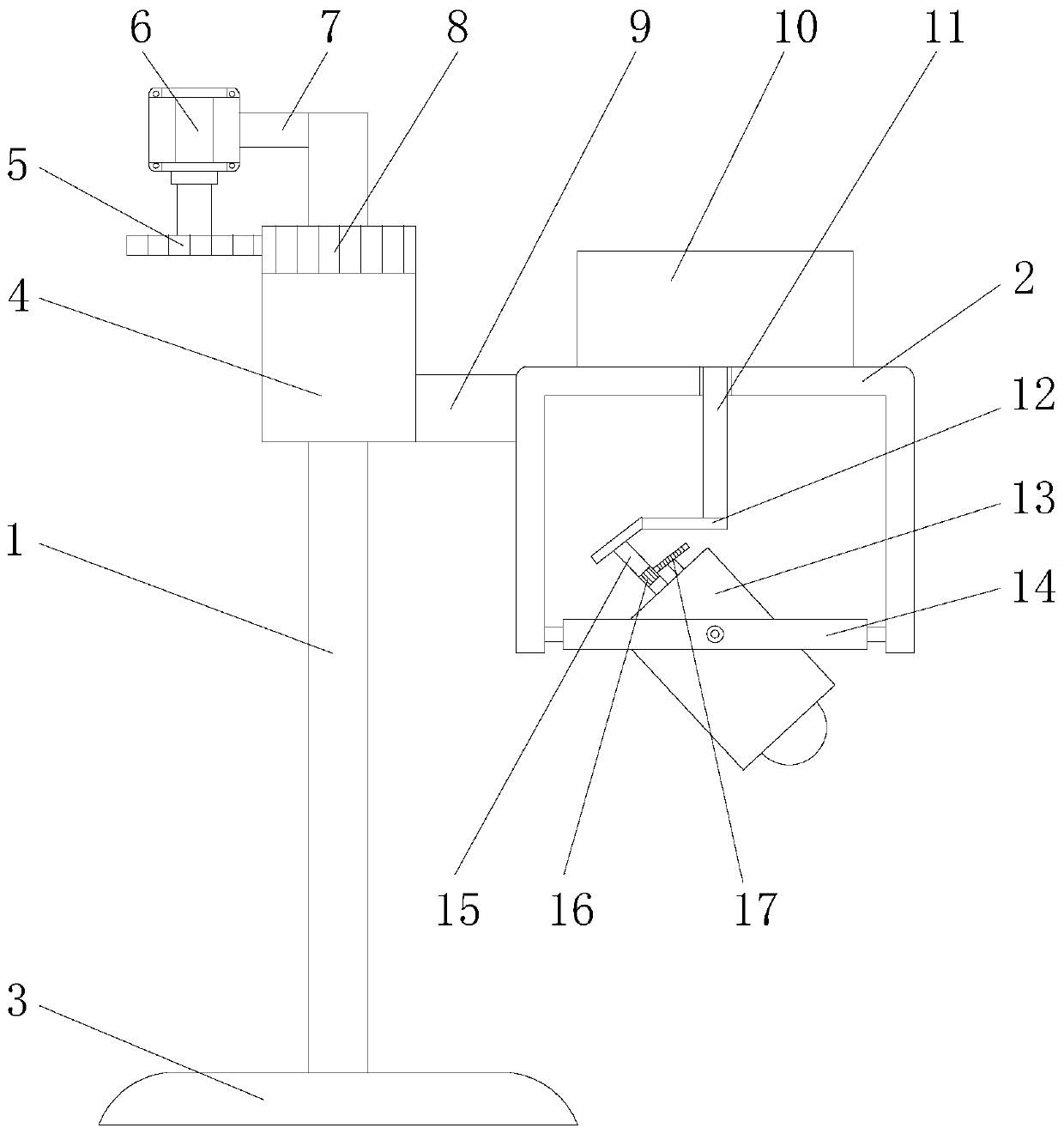 Monitoring camera capable of shooting without dead angle